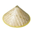 thumbnail image 2 of Sombrero asiático trenzado, sombrero para exteriores, sombrero tejido, sombrero de granjero asiático, unisex, de bambú. estilo B, 2 of 9
