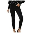 thumbnail image 4 of YYDGH Skinny Jeans for Women High Waist Stretchy Classic High Rise Slimming Jeggings Denim Trousers Pants Black L, 4 of 6
