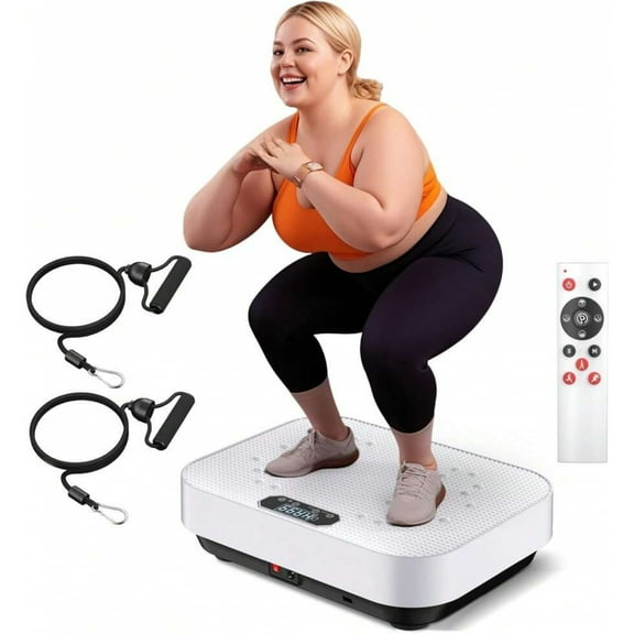NTGFU Vibration Plate Exercise Machine, Exercise Machine At Home Bedroom for Fitness, Toning, Sculpting,Loss Weight& Recovery,Featuring A 330 Lbs Capacity,White