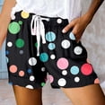 thumbnail image 1 of MKLEKYY Pantalones Cortos Deportivos de Cintura Alta con Cordones y Bolsillos con Estampado Informal para Mujer, 1 of 3