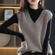 thumbnail image 3 of Suéter Dama Con Cuello V Chaleco De Punto De Moda, 3 of 4