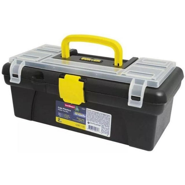 Caja con Organizador ToolBox 1Pza 12" Base 6.25" Altura 5" Ancho Polipropileno