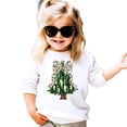 thumbnail image 2 of Christmas Tree with Dalmatian Bow and Gold Star Topper Sweatshirt for Women Teens and Kids White Sweatshirt Youth XS, 2 of 5