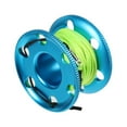 thumbnail image 2 of Reel High Density 30m Rope Line Pulley Wheel Durable Lightweight Aluminum Cave Scuba Diving Tech Spool with Snap Hook Accessories Equipment Blue, 2 of 9