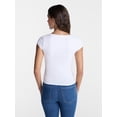 thumbnail image 3 of No Boundaries Surplice Top with Cap Sleeves, Women’s XXS-XXL, 3 of 5