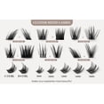 thumbnail image 3 of Zhuge 1 caja de extensiones de pestañas postizas, extensiones de pestañas DIY,reutilizables, para pestañas postizas en forma de C, incluye pinzas y pegamento (DIY-SET-045 negro), 3 of 3