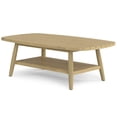 thumbnail image 4 of Simpli Home Bayshore 43 inch Wide Contemporary Outdoor Coffee Table in Light Teak, 4 of 13