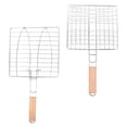 thumbnail image 3 of Miangastore Paniers de Grillade pour Poisson 2 Pcs avec Poignée Paniers de Grillade pour BBQ Filets de Barbecue Extérieurs, 3 of 8