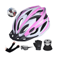 thumbnail image 2 of Casco Ciclismo De Bicicleta Con Guantes, gafas, máscara, manga Talla G Malubero Rosa, 2 of 4