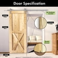 thumbnail image 4 of Homacer 5-in-1 34in x 80in Pine Wood Frame Barn Door without Installation Hardware Kit, 4 of 7