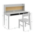 thumbnail image 5 of Martha Stewart Living and Learning Kids' Desk with Hutch and Chair - Gray, 5 of 7