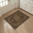 thumbnail image 3 of ODIKA 3'x5' Washable Accent Rug Vintage Distressed Scroll Ornate Border Faded Southwestern Hallway Boho Refined for Bedside, Nursery Room, Pet Friendly & Non-Shedding, 3 of 7