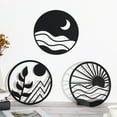thumbnail image 3 of Vintage Wooden Hollow-Out Boho Chic Wall Art Set, Style 1, Black, 3 of 8