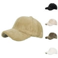 thumbnail image 5 of Pink Ladies Baseball Cap Plush Thermal Adjustable Six Panel Structured Hat With Curved Bill And Button Top For Casual Outdoor Wear Free Size, 5 of 5