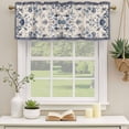 thumbnail image 3 of Boho Ethnic Valances for Windows, Decorative Rod Pocket Window Valance Curtains, Vintage Shabby Southwest Floral Motifs Short Curtain Drapes for Kitchen/Bathroom/Living Room, 2 Panels, 42" W x 18" L, 3 of 9