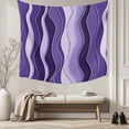 thumbnail image 5 of Purple Ombre Large Tapestry for Bedroom Wall Hanging Tapestry, Abstract Art Moire Ocean Waves Ceiling Backdrop Tapestries Poster Blanket Wall Decor for Teens Room Living Room Dorm 86" x 104", 5 of 8