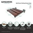 thumbnail image 4 of Kingston Brass KBSS1916CP Chaise 19-Inch x 16-Inch Wall Mount Fold Down Shower Seat in Polished Stainless Steel, 4 of 4