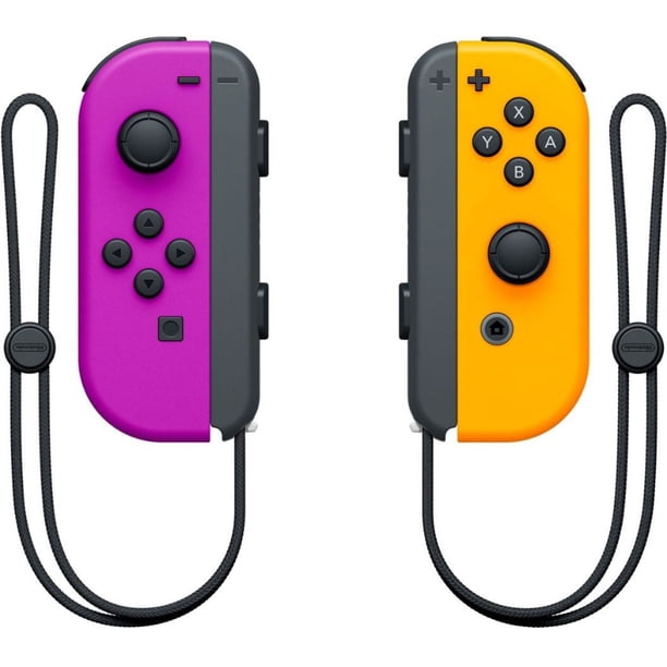 Nintendo Switch Joy-Con Pair, Neon Purple and Neon Orange, Gaming