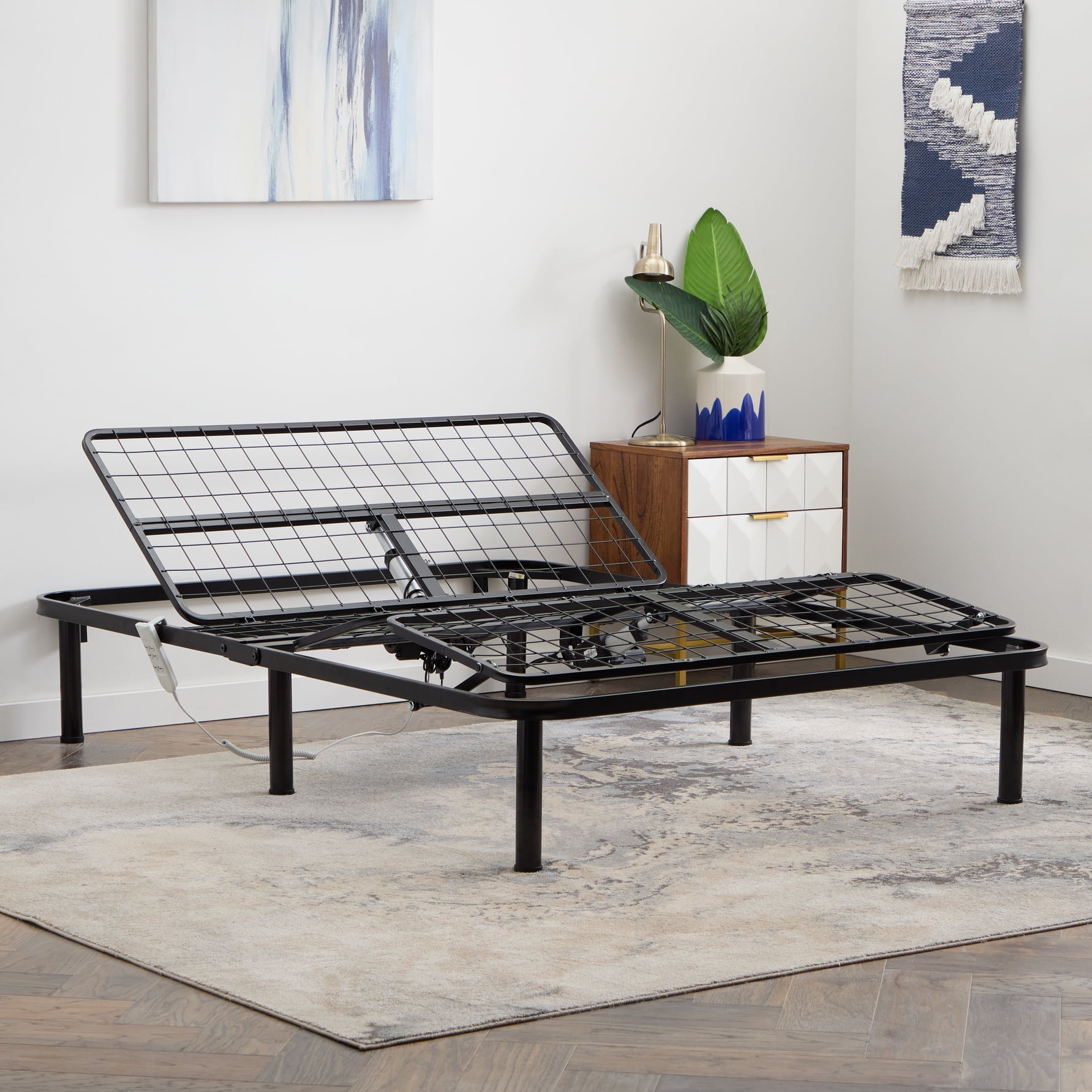 Lucid Basic Remote Controlled Steel Adjustable Bed Base Full