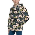 thumbnail image 2 of Lsque Flowers Patten Youth Hoodie Sweatshirt Pullover with Kangaroo Pocket Boys and Girls Hoodie Warm Hoodie for Kids-Small, 2 of 6