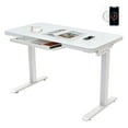 thumbnail image 2 of AIMEZO Standing Desk with Drawer, Ergonomic Tempered Glass Electric Sit-Stand Computer Workstation,with Touchscreen Controller&Wireless Charging &USB Port& Power Strip, 2 of 9