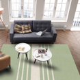 thumbnail image 4 of Area Rugs Indoor Non-Slip Rectangle Rug 5x7 Ft Abstract Modem Simple Striped Green Linen Rug Rubber Backing Floor Mats Non Shedding Home Decor Carpet for Entryway Living Room, 4 of 8