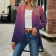 thumbnail image 7 of YFNNUP Womens Open Front Cardigan Lightweight Draped Ruffle Casual Tops Trendy Solid Long Sleeve Cardigans, 7 of 7