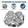 thumbnail image 3 of LOHEER  Shaver Replacement Blades for Head Shaver, 5 Blades Shaver Heads for Bald Men, Head and Face Electric Razor Shaver Heads, 3 of 6