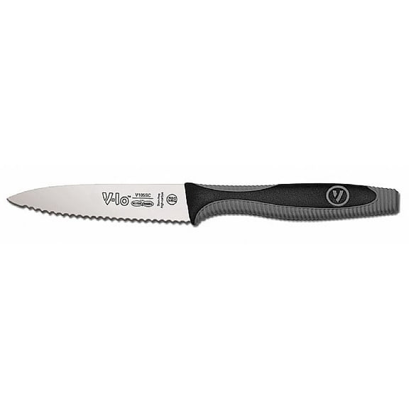 Dexter-Russell 3½" Scalloped Parer Knife, High-Carbon Dexsteel Blade, Soft V-Lo Handle for Comfort and Control, Hollow Edge, Made in USA