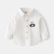 thumbnail image 2 of Gibobby Camisas Para Niños Elegantes Niños niños pequeños bebés niños niñas manga larga algodón de dibujos animados camisa blusa Tops trajes ropa(Blanco, 18-24 Meses), 2 of 3