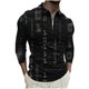 thumbnail image 1 of Hombres Sudaderas de Suéter Solapa Rayas Cremallera de Manga Corta Superior, Deportes Casual para el Uso Al Aire Libre, 1 of 5