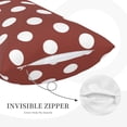 thumbnail image 5 of Fotbe Maroon And White Polka Dot Pillow Cases - Envelope Closure - Luxury, Extra Soft, Cooling Pillow Covers - Wrinkle, Fade, Stain Resistant-20"x30", 5 of 8