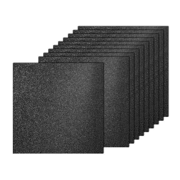 10Sheets Black Glitter Cardstock, 12x12In Glitter Paper Card Stock Shiny Scrapbook 250gsm Sparkly Paper Large Shimmer for Crafts Scrapbook DIY Art Wedding Party