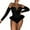 Black, variant on NMMUED Bodysuits for Women, Sequin Bodysuit, Sparkly Bodysuit for Women, Strapless Bodysuit, Party Outfits for Women, Black L