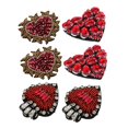 thumbnail image 1 of Parches de Corazón de Cristal Zulema 6 Piezas para Manualidades, 1 of 8