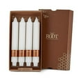 thumbnail image 3 of ROOT Unscented Grecian Collenettes Taper Candles, 9-Inch Tall, Box of 4, White, 3 of 6