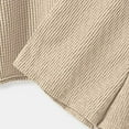 thumbnail image 4 of VBTAPA Men's 2 Piece Summer Outfits Corduroy Short Sleeve Shirts and Shorts Set Casual Beach Suit Soft Comfy Lounge Sets Beige XXXL, 4 of 7