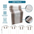 thumbnail image 6 of Brown Striped Cotton Linen Rectangle Table Runners 13"x90", Stripes Farmhouse Modern Coffee Table Runner Dresser Scarves Luxury Table Runners for Wedding Party Banquet Dinner Decor, 6 of 8