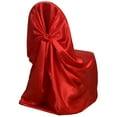 thumbnail image 4 of BalsaCircle 10 Red Universal Solid Satin Chair Covers Slipcovers Wedding Decorations, 4 of 6