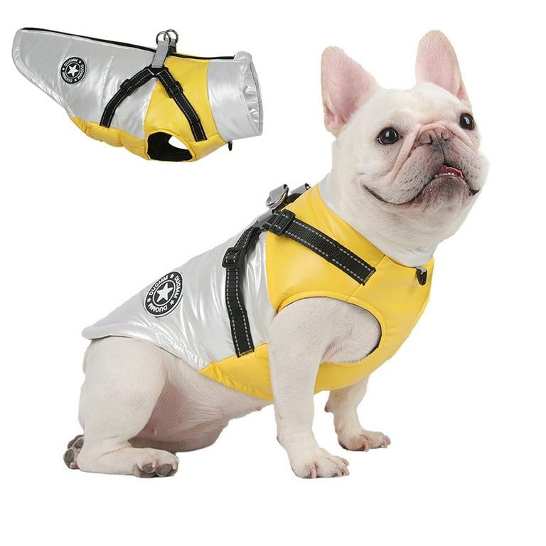 BT Bear Dog Cold Weather Coat with Harness, Waterproof Warm Dog Glossy  Jacket, Adjustable Reflective Vest Raincoat for Small Medium Large Dogs  Silver XL - Walmart.com