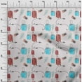 thumbnail image 2 of oneOone Cotton Jersey Turquoise Blue Fabric Airplane|Camera & Suitcase Travel Sewing Fabric By The Yard Printed Diy Clothing Sewing Supplies 58 Inch Wide, 2 of 4