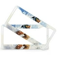 thumbnail image 2 of 2 Pcs Set Watercolor Snowboarder License Plate Cover Ski Snowboard Customized Decor Car Tag Quality Aluminum Metal 2 Round Holes for Women Men US Vehicles, 2 of 6