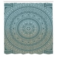 thumbnail image 2 of Ambesonne Mandala Shower Curtain, Abstract Floral Folk Design, 69"Wx70"L, Cadet Blue, 2 of 4