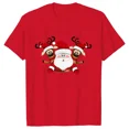 thumbnail image 5 of Camiseta de Feliz Navidad para mujer, Tops con estampado de renos de Papá Noel, ropa informal estilo Hip Hop, pantalón corto informal, camiseta de manga, ropa femenina, 5 of 5