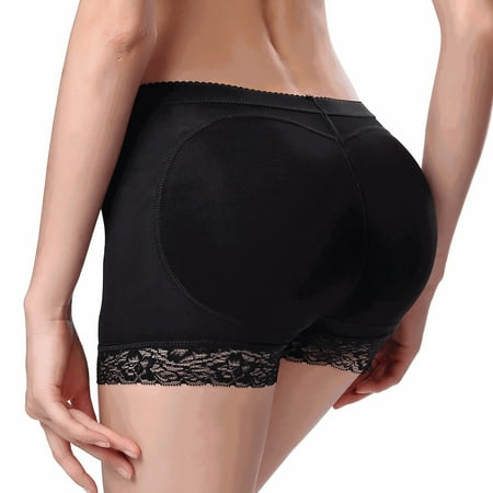 ameIAEA Padded Underwear for Women Butt Lifter Seamless Breathable Panties Stretch Lace Shapewear Boyshorts