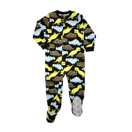 Boy's Toddler Dinosaur Print Footed Fleece Pajama Sleeper, Size 4T