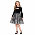 thumbnail image 3 of Girls Spider Web Tutu Dress Long Sleeve Princess Halloween Party Kids Cute Dress Up Holiday Photo 7-12Years, 3 of 6