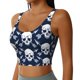 thumbnail image 2 of Balery white arrow Skull Sujetadores deportivos con espalda cruzada para mujer, acolchados, sin costuras, de alto impacto, ideales para yoga, gimnasio, entrenamiento y fitness.-XX-Large, 2 of 8