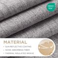 thumbnail image 2 of Cortinas opacas Joydeco de lino natural, 94 x 160 cm, color gris claro, 2 of 9
