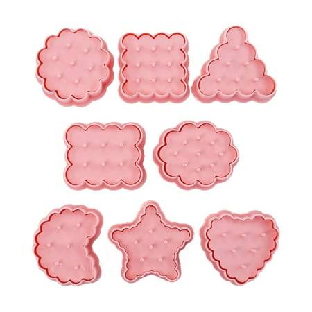 

CHAOMA 8Pcs/set Antique Flower Waves Theme Plastic Molds Sugars Cookie Kitchen Molds Chocolate Cake Decorating Tools